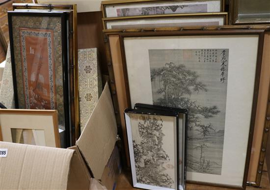 Five assorted Chinese watercolours